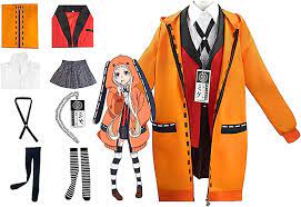 Amazon.com: Yomoduki Runa Cosplay Costume Full Set Outfit Anime Gambler  School Uniform Full Set Outfit for Girls (L) : Clothing, Shoes & Jewelry