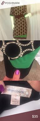 Sold Dress Barn Mod Geometric Geometric Print Dress Barn Dresses Geometric