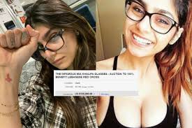 Mia khalifa, valentina vega #bigtits. Mia Khalifa Has Put Her Used And Abused Glasses Up For Auction To Support Lebanon