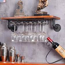 etagere murale a vin en metal pour bar porte verre a vin en bois porte gobelet cave a vin murale etagere sus porte verre a vin porte verre verre de vin