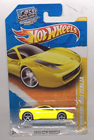 Great deals on vintage manufacture diecast cars, trucks & vans. Amazon Com Hot Wheels 2011 34 240 Yellow 2010 New Models 34 44 Ferrari 458 Italia Race On Line Card 1 64 Scale Toys Games