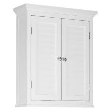 Ikea's versatile selection features options for bathrooms of every size and design including everything from linen cabinets to shelf units, storage. Slone 2 Door Shuttered Wall Cabinet White Elegant Home Fashion Target