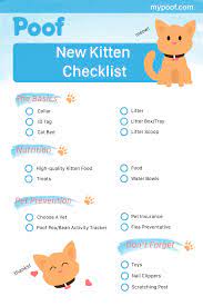 New Kitten Checklist Kittenchecklist Kittens Kitten Checklist Cat Care Tips Kitten Care