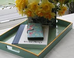 Made from eco friendly spun bamboo this lovely turquoise tray is great for serving food, as a fruit bowl or even just as a display piece. Fchrbnztmbvccm