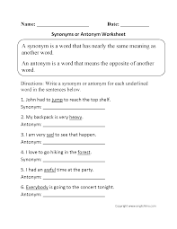 Synonym Or Antonym Worksheet Antonyms Worksheet Synonyms And Antonyms Synonym Worksheet