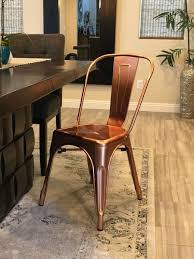 Dreux Light Rose Gold Steel Side Chair Set Of 4 Wholesale Living Steel Side Chair Chair Set Stackable Dining Chairs