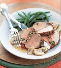 Prosciutto Stuffed Pork Tenderloin With Mushroom Sauce Recipe Stuffed Pork Tenderloin Pork Mushroom Sauce