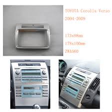 This package includes the following items: Mobil Radio Fascia Untuk Toyota Corolla Verso 2004 2009 Potong Kit Dikelilingi Bingkai Mobil Dvd Cd Radio Stereo Fascia Panel Bingkai Adaptor Car Radio Fascia Stereo Fasciaradio Fascia Aliexpress