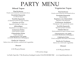 Not to mention, utterly delicious! Spanish Tapas Party Menu La Paella Tapas Bar