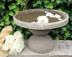 Stone Bird Bath Bowl Only Xl Stone Bird Pots Bird Bath 47 Cm Bowl On 3 Ball Feet Etsy In 2020 Stone Bird Baths Bird Bath Bird Bath Garden