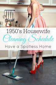 1950's cleaning schedule retro