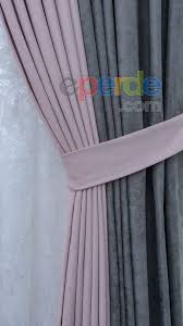 Fon Perde Kombinli Pudra Pembe Fume Fume Pembe Pudra Pembe Fon Perdeler Perde Ev Dekoru