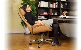 Flash furniture high back massaging leather executive office chair, black. Amazon Com Glitzhome Adjustable High Back Office Chair Executive Swivel Chair Pu Leather Camel Kitchen Dining