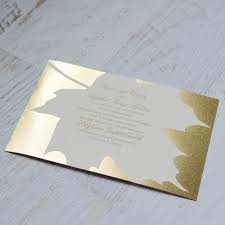 Gold Leaf Foil Invitation Make Guests Swoon Over This Beautiful Gold Leaf Foil Design So P Foil Invitations Gold Foil Invitation Foil Wedding Invitations