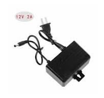 LNGOOR 12V 2A Power Supply AC DC Adapter Outdoor Waterproof Charger US Plug  (Black)