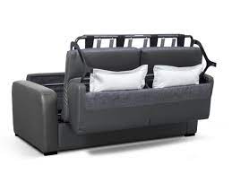 Boxspringbetten werden als system verkauft: Schlafsofa Mit Matratze 3 Sitzer Bevis Leder Grau