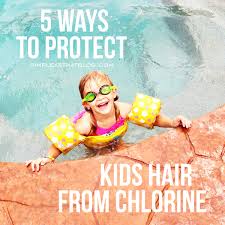 To protect your hair from the chlorine in the water, rinse it with tap water first. 5 Ways To Protect Kids Hair From Chlorine