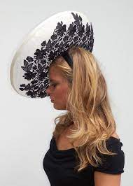 Dutch Couture Completly Handmade Saucer Hat In Off White Sinamay And Black Lace Pretty Hats Fancy Hats Beautiful Hats