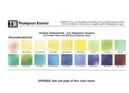 Color Charts Thompson Enamel
