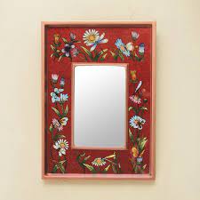 Check spelling or type a new query. World Menagerie Elsby Scarlet Fields Modern Andean Hand Painted Modern Contemporary Wall Mirror Wayfair