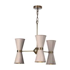 Enjoy free shipping on most stuff, even big stuff. Mid Century Antique Brass Ceiling Light With Matt Cream Painted Shades