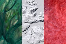 Max Serradifalco Forms Flags Of Different Nations From Satellite Photography Flag Art Satellite Art Art