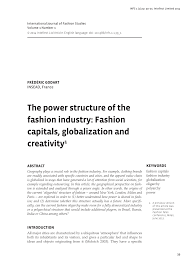 Pdf The Power Structure Of The Fashion Industry Fashion Capitals Globalization And Creativity The next step is to turn the box over, open it and start again.