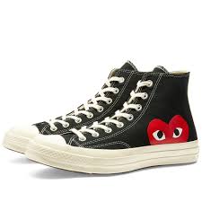 Comme Des Garcons Play X Converse Chuck Taylor 1970s Hi Black Comme Des Garcons Play X Converse Chuck Taylor 1970s Hi In 2020 Chuck Taylors Converse Chuck Taylor Converse