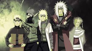 Hiruzen Jiraiya Minato Kakashi And Naruto Naruto Jiraiya Naruto Kakashi Naruto Shippuden Anime