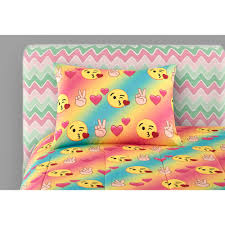 Emoji pillows, pins, buttons, stickers, keychains, backpacks and more which make awesome emoji gifts for yourself or anyone else! Emoji Pals Kids Rainbow Bed In A Bag Bedding Set Multiple Colors Walmart Com Walmart Com