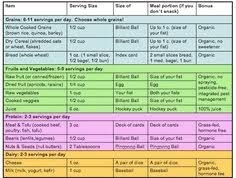 Portion Size Charts