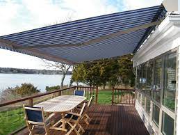 Enjoy Your Deck With A Roof Mounted Awning Sunbrella Fabric Awning Outdoor Living Custom Awnings