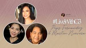 Maria cielito pops lukban fernandez (born december 12, 1966) is a filipina singer, entertainer, entrepreneur, tv host and actress. Livewithg3 Pops Fernandez And Martin Nievera December 14 2020 Youtube