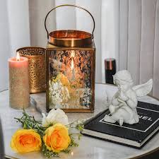 Top Bronze Mercury Glass Lantern 6