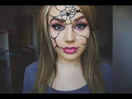 Easy Cracked Broken Doll Makeup Tutorial Halloween Doll Makeup Halloween Broken Doll Makeup Doll Makeup
