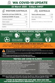 Site licensed under cc by 4.0. Mark Mcgowan On Twitter This Is Our Wa Covid 19 Update For Monday 23 March 2020 Today S Update Includes Information On New Covid Clinics And New Measures Announced Overnight For Official Information Regarding