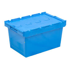 Sterilite 26 gal latch & carry clear with blue lid and blue latches. China Blue Pp Nestable Plastic Tote Box For Storage China Plastic Container And Plastic Storage Box Price