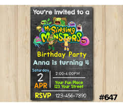 Последние твиты от my singing monsters ☀️ (@singingmonsters). My Singing Monsters Birthday Invitation Monster Invitation Template
