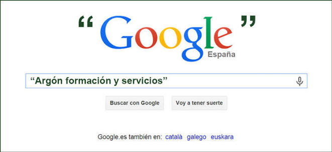 La búsqueda eficiente de frases literales en Google – Argón formación y  servicios