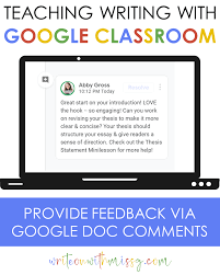 Teaching Writing With Google Classroom Write On With Miss G In 2020 Teaching Writing Google Classroom Writing Classroom Writing
