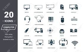 Are you searching for computer icon png images or vector? Computer Icons Set Premium Quality Symbol Collection Computer Icon Set Simple Elements Ready To Use In Web Design Apps Software Print Stock Photo Picture And Royalty Free Image Image 107173156
