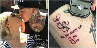 Laughter is the best medicine on a monday. Tattoo Artist Proposes To Girlfriend In Risky Way Riskiest Proposal Ever By This Tattoo Artist