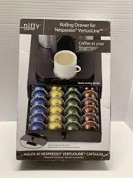 It conserves space on your kitchen counter because the vertuoline™ brewing machine can sit on top of the drawer. Nifty 6145 Nespresso Vertuoline Capsule Drawer For Coffee Machines Black For Sale Online Ebay