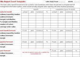 Mis Report Format In Excel Management Information Systems Business Template Excel