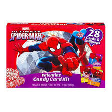 Illustration spiderman studiotou touher spiderverse. Marvel Ultimate Spider Man Valentine Candy Card Kit 28 Ct Walmart Com Walmart Com