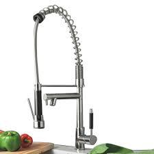 stainless steel kitchen faucet with