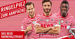 Man muss och jönne künne! Karnevalstrikot 1 Fc Koln Zu Karneval Im Rot Weissen Ringelshirt