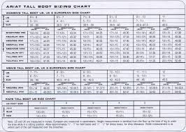 Ariat Boot Sizing Chart Horse Sports