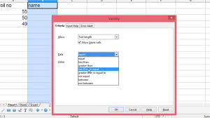 Data Validation In Open Office Calc Spreadsheet Youtube