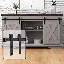 Adding a sliding barn door to old furniture can lead to fun, stylish home decor. Amazon Com Winsoon 6ft Super Mini Barn Door Hardware Kit For Sliding Double Doors Small Tv Stands Wardrobe Cabinets I Shape Hanger 6ft Double Doors Kit Home Improvement